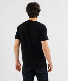 tee-shirt manches courtes en coton imprime homme noir standard tee-shirtsG431901_3