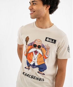 tee-shirt manches courtes avec motif manga homme - dragon ball z beige standard tee-shirtsG432701_2