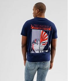 tee-shirt manches courtes en coton imprime devant et dos homme - bleach bleu standard tee-shirtsG433301_3