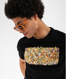 tee-shirt manches courtes imprime homme - the simpsons noir standard tee-shirtsG433401_2