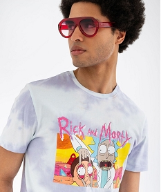 tee-shirt manches courtes tie-and-dye a motif homme - rick morty violet tee-shirtsG433501_2