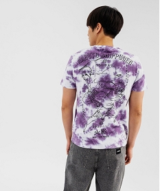 tee-shirt a manches courtes tie-and-dye imprime homme - naruto shippuden violet tee-shirtsG433601_3