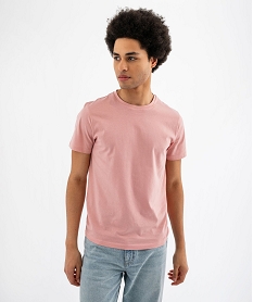 tee-shirt a manches courtes et col rond homme rose tee-shirtsG434601_2