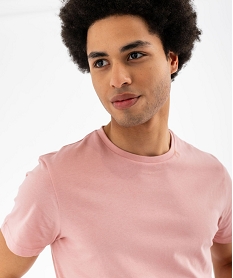 tee-shirt a manches courtes et col rond homme rose tee-shirtsG434601_3