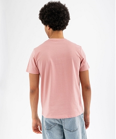 tee-shirt a manches courtes et col rond homme rose tee-shirtsG434601_4