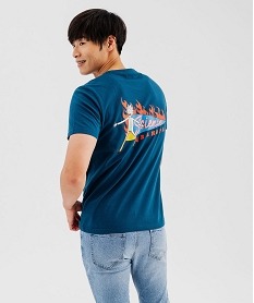tee-shirt a manches courtes imprime devant et dos homme - rick morty bleu standard tee-shirtsG434901_3