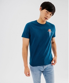 tee-shirt a manches courtes imprime devant et dos homme - rick morty bleu standard tee-shirtsG434901_4