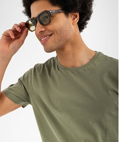 tee-shirt a manches courtes et col rond homme vert tee-shirtsG435101_2