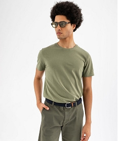 tee-shirt a manches courtes et col rond homme vert tee-shirtsG435101_4