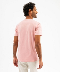 tee-shirt manches courtes avec motif exotique homme rose standard tee-shirtsG436801_3