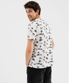 tee-shirt manches courtes imprime all over homme blanc standard tee-shirtsG437001_3