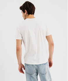 tee-shirt manches courtes motif palmiers homme blanc standard tee-shirtsG437201_3