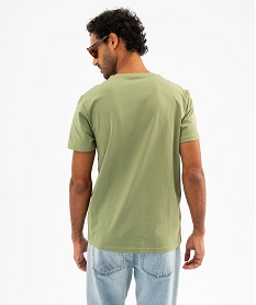 tee-shirt manches courtes avec motif poitrine homme vert standard tee-shirtsG437501_3