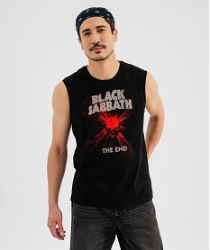 GEMO Tee-shirt sans manches imprimé homme - Black Sabbath noir standard