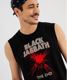 tee-shirt sans manches imprime homme - black sabbath noir standard tee-shirtsG438101_2