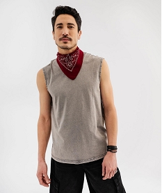 debardeur a col rond style vintage homme gris tee-shirtsG438201_2