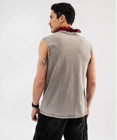 debardeur a col rond style vintage homme gris tee-shirtsG438201_3