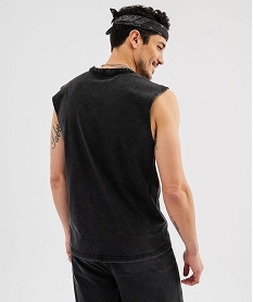 debardeur a col rond style vintage homme noir standard tee-shirtsG438301_3