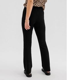 pantalon droit ajuste en stretch a ceinture elastique femme noir standard leggings et jeggingsG438501_3