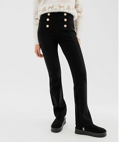 GEMO Leggings avec boutons décoratifs femme noir standard