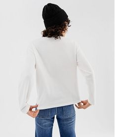 sweat en maille duveteuse femme blanc chine sweatsG439701_3