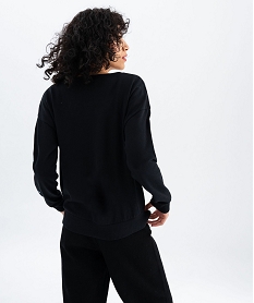 sweat en molleton imprime femme - neon genesis evangelion noir standard sweatsG440601_3