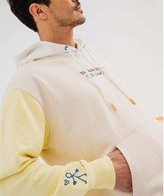 sweat a capuche adulte multicolores avec message amour mixte - gemo x maeva beige standard sweatsG441401_4