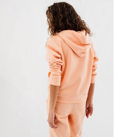 sweat zippe a capuche femme orange standard sweatsG441901_3
