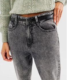 jean boyfriend taille normale avec ceinture fine femme gris standardG442501_4