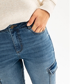 jean cargo slim taille normale femme bleuG444001_4