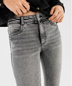 jean slim taille normale en denim extensible delave femme grisG444701_2