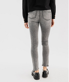 jean slim taille normale en denim extensible delave femme grisG444701_3