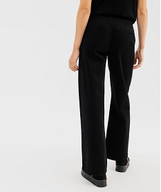 jean wide leg en coton a poches plaquees femme noir standardG444801_3