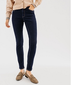 GEMO Jean slim taille normale en denim extensible femme Bleu