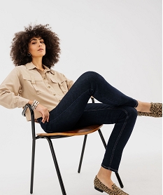 jean slim taille normale en denim extensible femme bleuG444901_4
