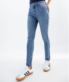 GEMO Jean slim taille normale en denim extensible femme bleu vif