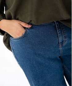 jean wide leg en coton stretch femme grande taille bleuG445301_2