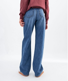 jean wide leg taille haute femme bleuG445501_3