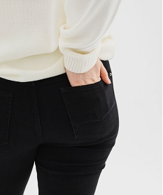 pantacourt droit en denim stretch femme grande taille noir vif pantacourt en jeanG446001_2