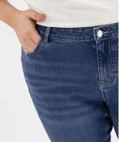 pantacourt droit en denim stretch femme grande taille bleu pantacourt en jeanG446101_3