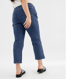 pantacourt droit en denim stretch femme grande taille bleu pantacourt en jeanG446101_4