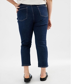 pantacourt droit en denim stretch femme grande taille bleu standard pantacourtsG446201_4