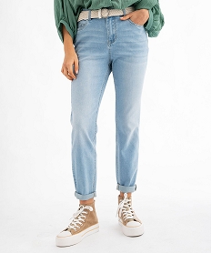 jean slim longueur 78eme avec ceinture femme bleu vif 78emeG446301_4