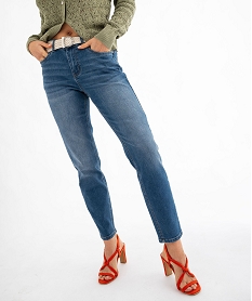 jean slim longueur 78eme avec ceinture femme bleu standard 78emeG446401_2