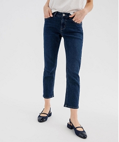 GEMO Pantacourt en jean stretch coupe slim femme bleu standard