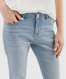 pantacourt en jean stretch coupe slim femme blanc chine pantacourt en jeanG446701_2