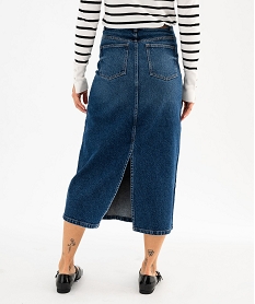 jupe en jean midi femme bleu standardG446901_3