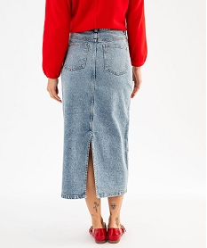 jupe en jean midi femme grisG447001_3