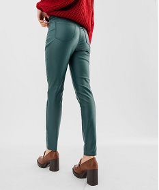 pantalon skinny enduit push-up taille haute femme vert standard pantalonsG447801_3