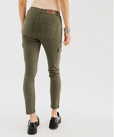 jean cargo slim en coton stretch femme kaki standard pantalonsG448801_3